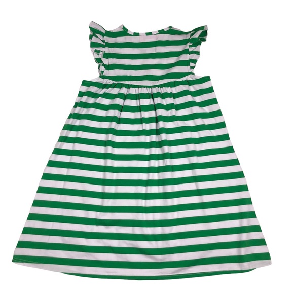 Ruffle Girl Kelly Green & White Striped Top size 16-18 - Picture 6 of 9